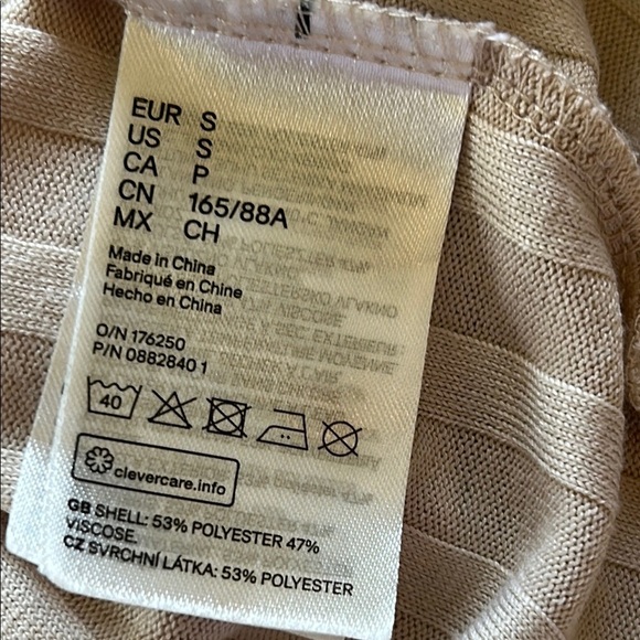 H&M Beige Ribbed Long Sleeve Blouse - Picture 7 of 14